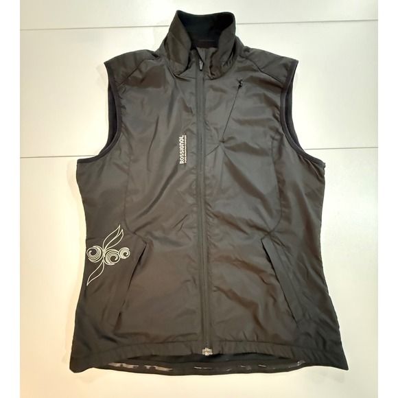 Rossignol Women's Black Full Zip Windproof Vest Sleeveless Jacket Sz Large (140) - Picture 1 of 10